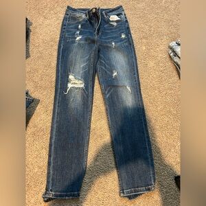 Distressed Blue Skinny Jeans